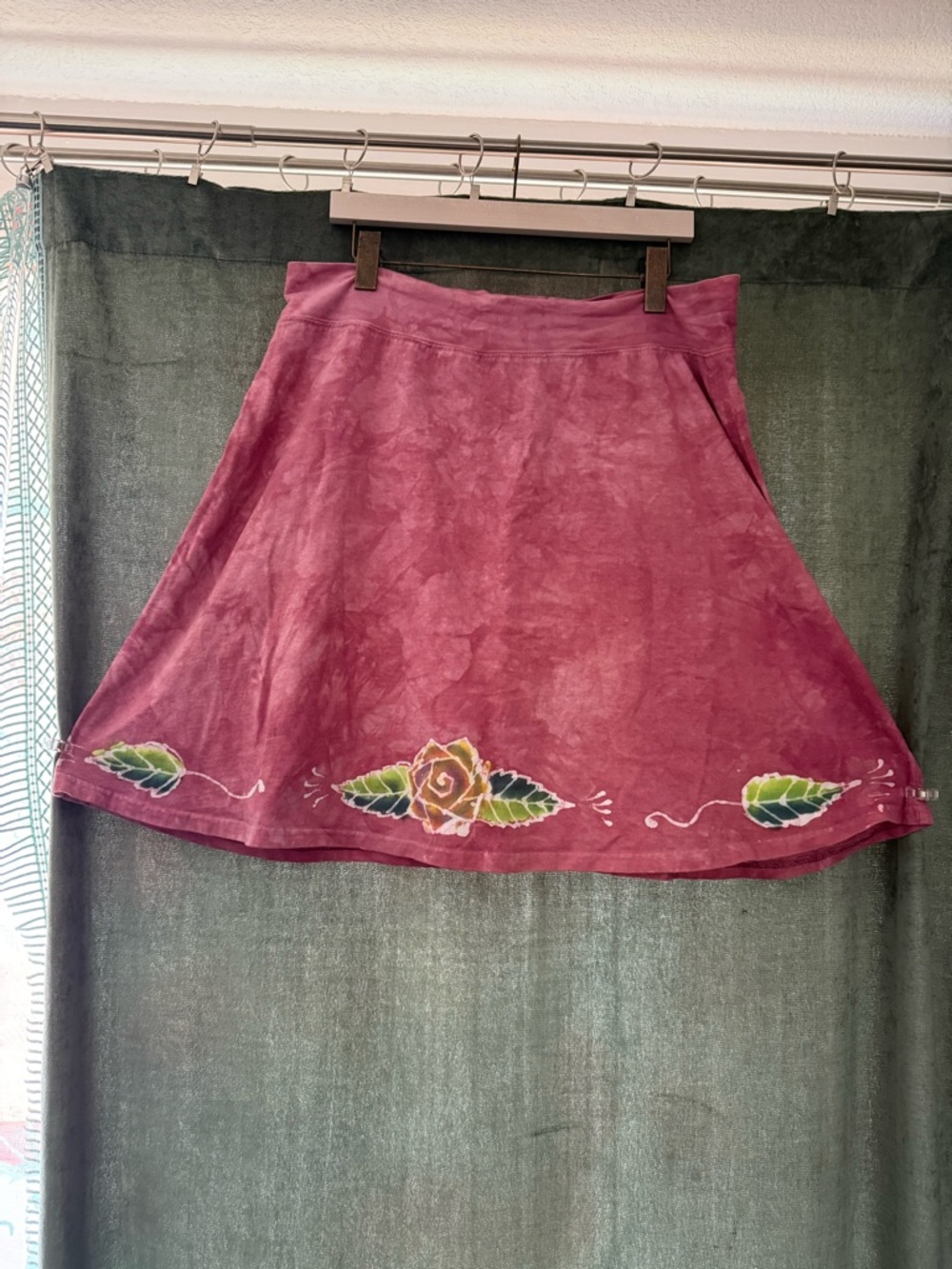 Women's A-Line Skirt in Dusty Rose XL Boulder Batik Legend Nina - Picture 2 of 3